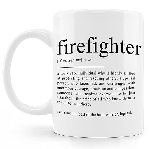 BESERH Firefighter Coffee Mug Cup, Firefighters Gifts for Men Women,