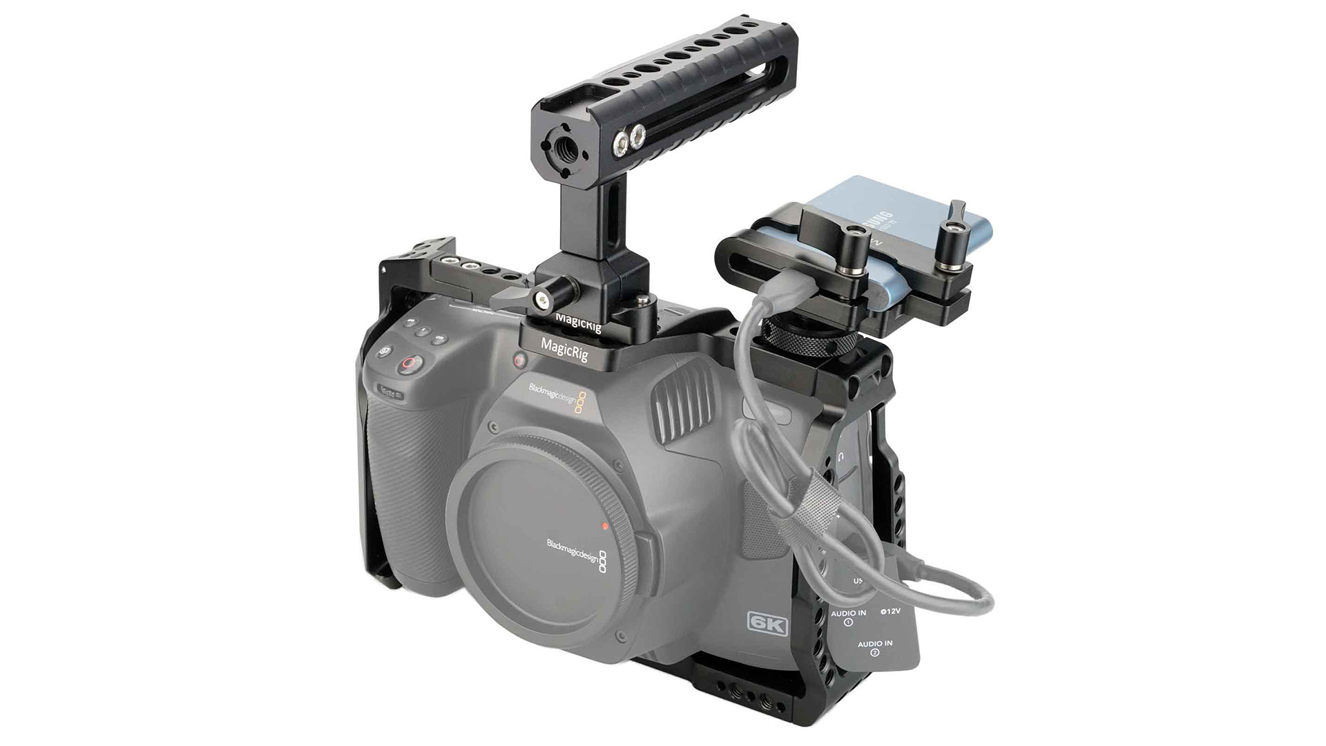 bmpcc6k pro＋rigセット＋SanDisk500GB SSD Amazon.com : MAGICRIG BMPCC 6K Pro Cage Rig for Blackmagic