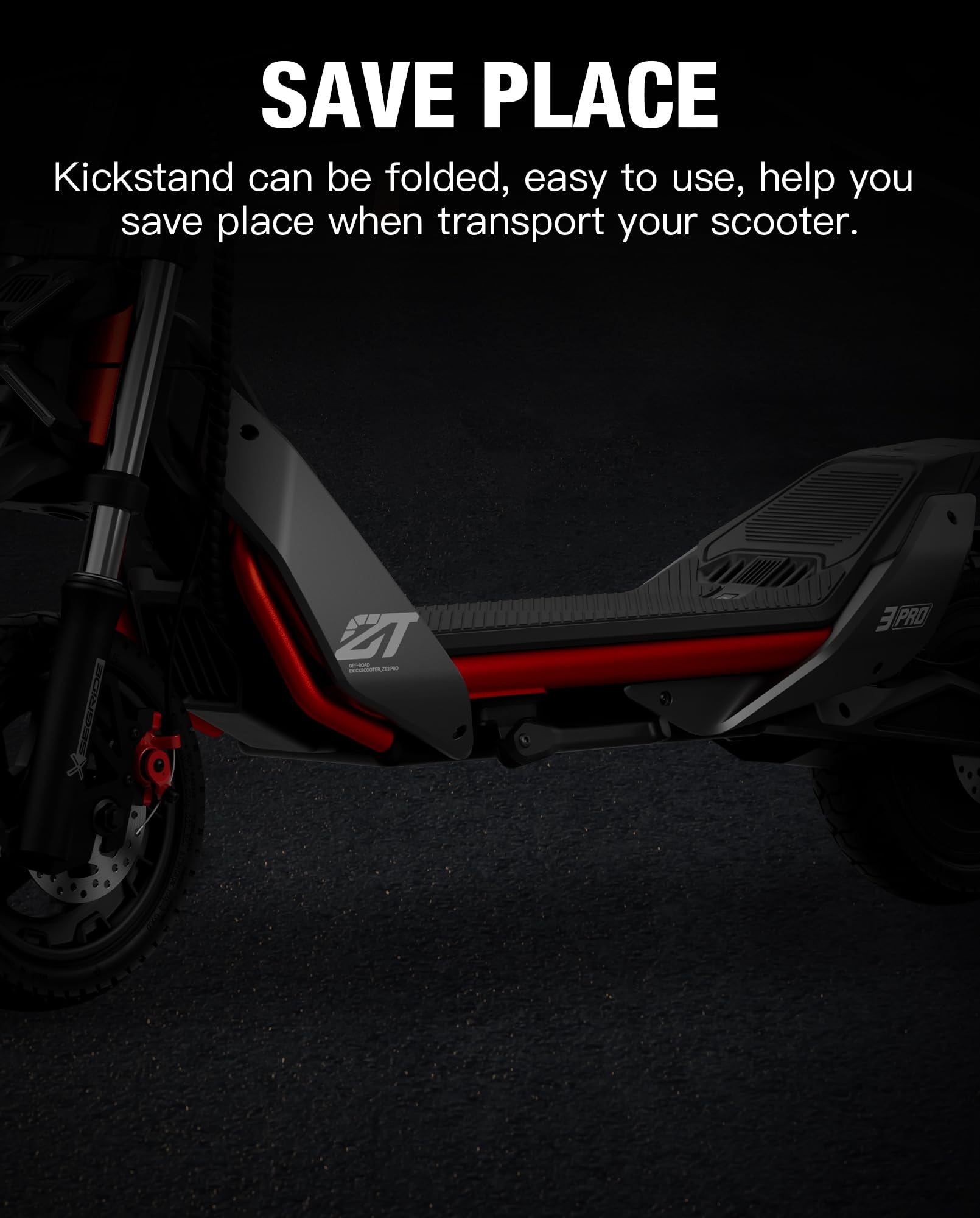 Béquille pour trottinette compatible avec Segway Ninebot ZT3 PRO ZT3 PROD ZT3 PROE KickScooter, béquille latérale en alliage d'aluminium, support de stationnement accessoires originaux