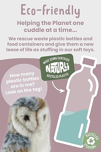 Miniatura 11 de Living Nature Peluche grande de búho granero Búho esponjoso Regalo de juguete suave para niños 10 pulgadas