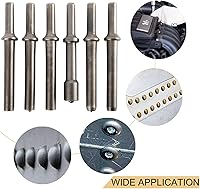 Vista 2 de YaeCCC Martillo neumático de remache de aire para alisado resistente, martillo de aire de acero, cincel, martillo neumático para remache medio hueco