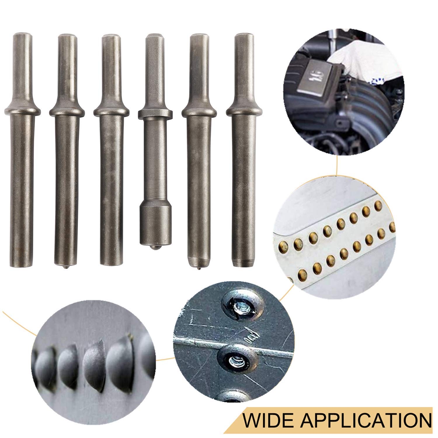 Kit Ferramentas Pneumáticas YaeKoo - 6 Peças Para Reparos E Metalurgia