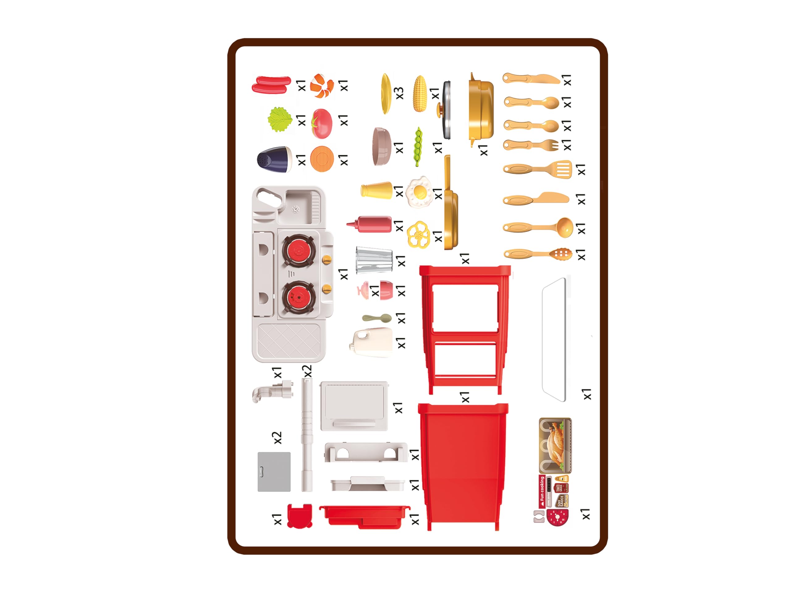 Teorema - Cucina in Miniatura Grande Chef per Bambini con 47 Pezzi, Suoni e Luci Reali