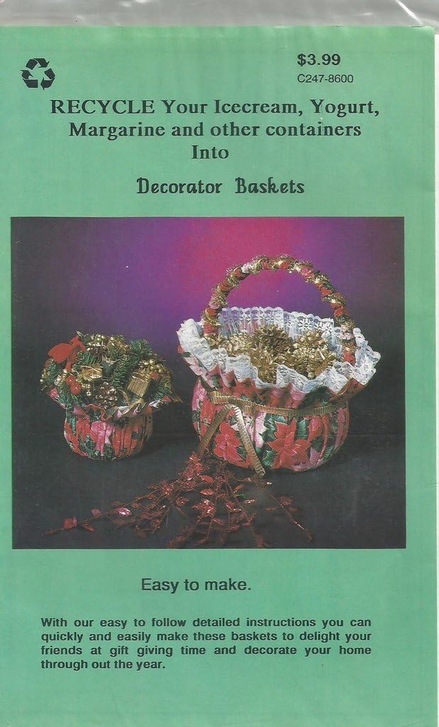 Recycle Your Ice Cream, Yogurt, Margarine and other containers Into Decorator Baskets
