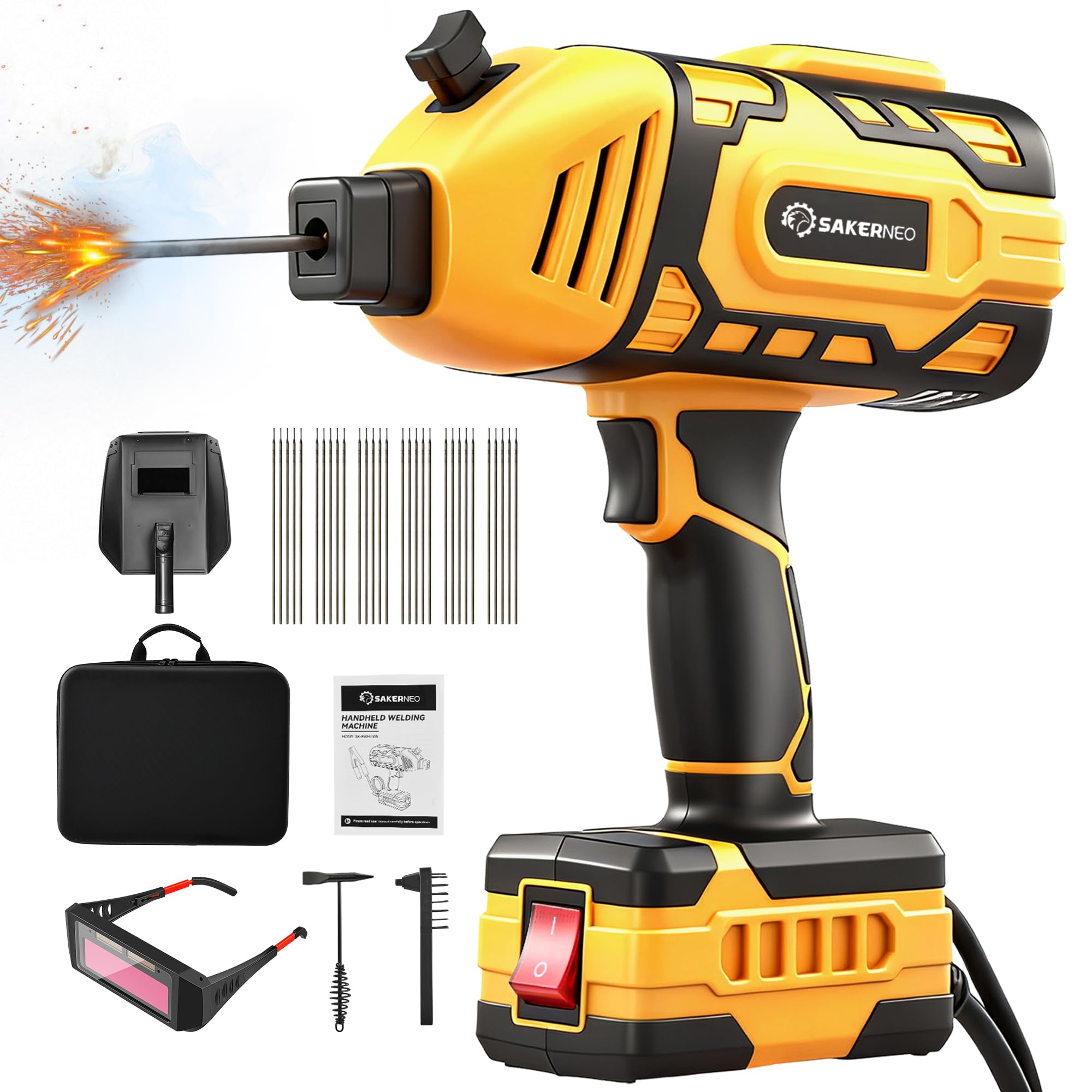 SakerNeo Compact Handheld Welding Machine 220V IGBT Inverter 20-120A