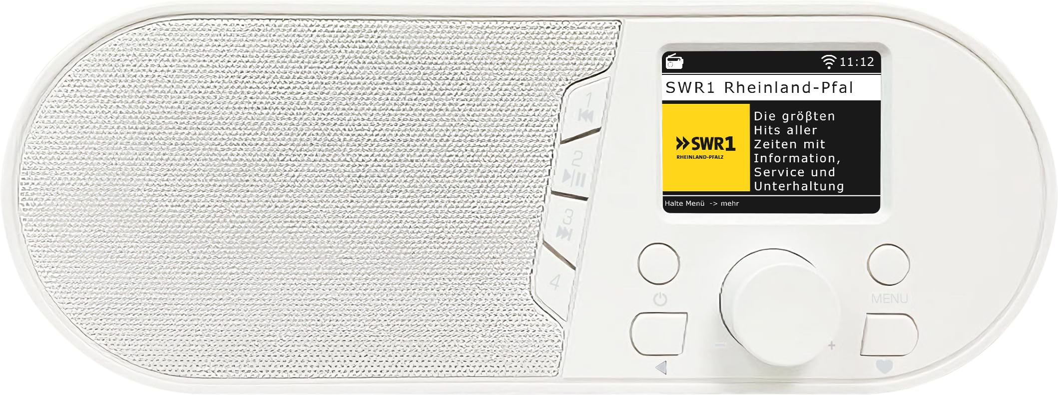 TELESTAR TOP IR 50 – Internetradio, Bluetooth Audio-Streaming – Weiß | 7 W, USB-Aufnahmefunktion, Stationstasten am Gerät, Dimmfunktion, Nachtmodus, Hotelmodus, Fernbedienung