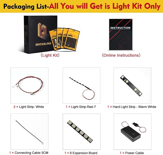 Light Kit Compatible with Lego 77254 Ferrari SF90 XX Stradale Sports Car [Energy Class A]
