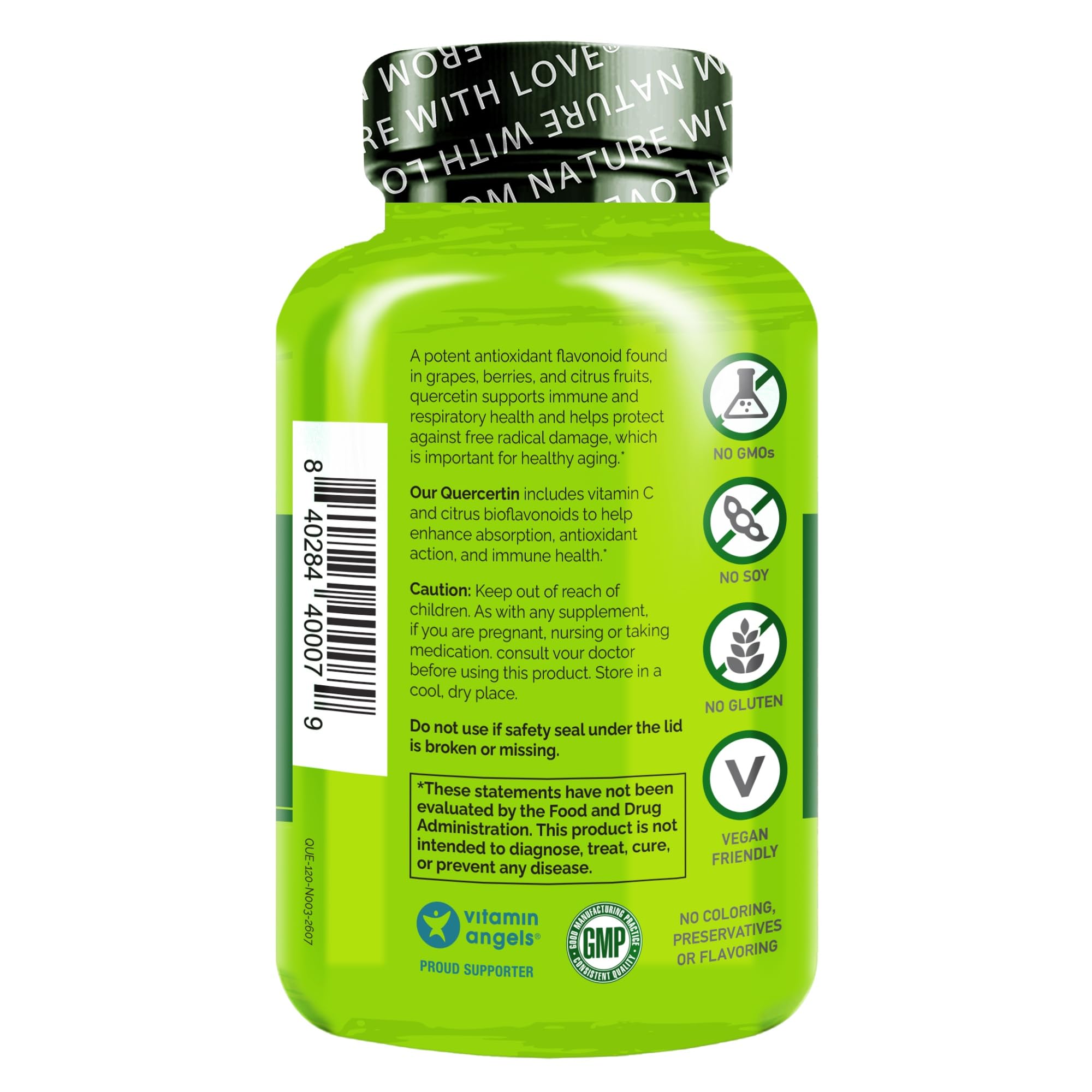 NATURELO Quercetin Citrus Bioflavonoid Complex - 120 Vegetarian Capsules — Amazon image 2
