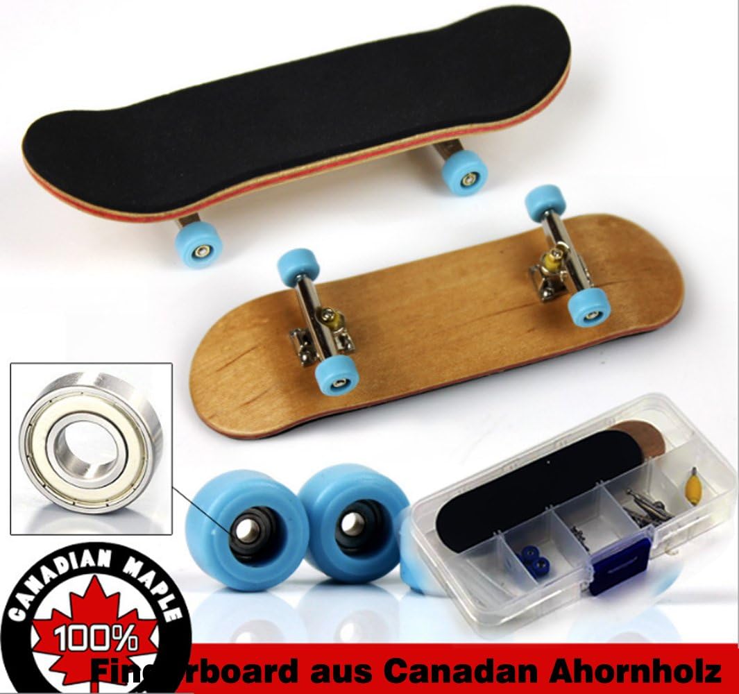 Fingerboard Complete made of real wood fingerboard Finger Skateboard Finger Board Maple Wood Finger Skateboard Fingerboards Assembly Skateboard Scooter Finger Board Deck Truck Skateboard Boy Child Toy Kids Fingerboards Wood Mini Fans Toy Gift Black accesseries