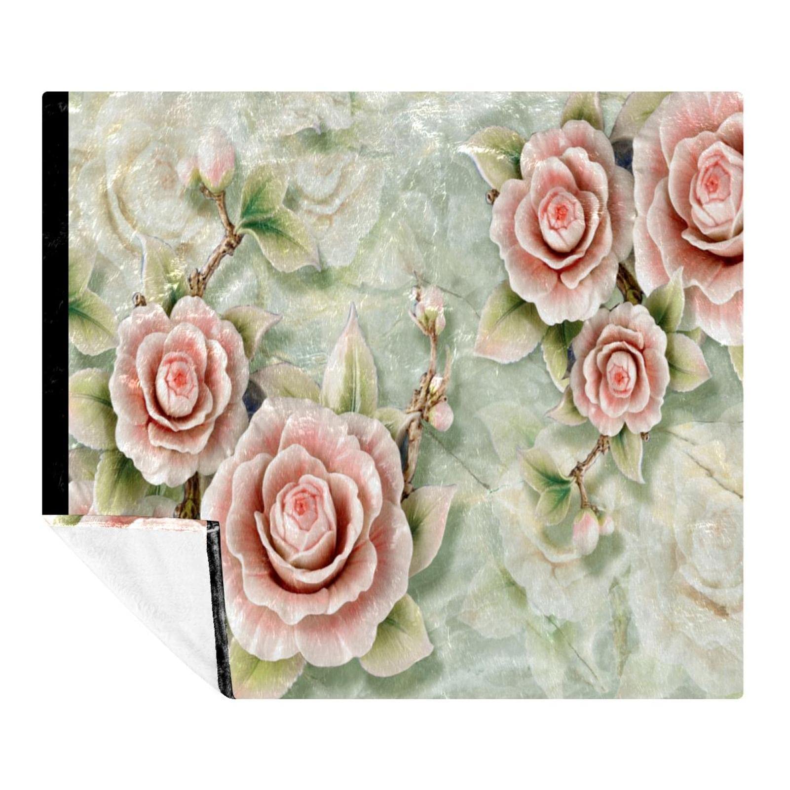 Couverture polaire légère microfibre respirante Blossoming 150 x 130 cm