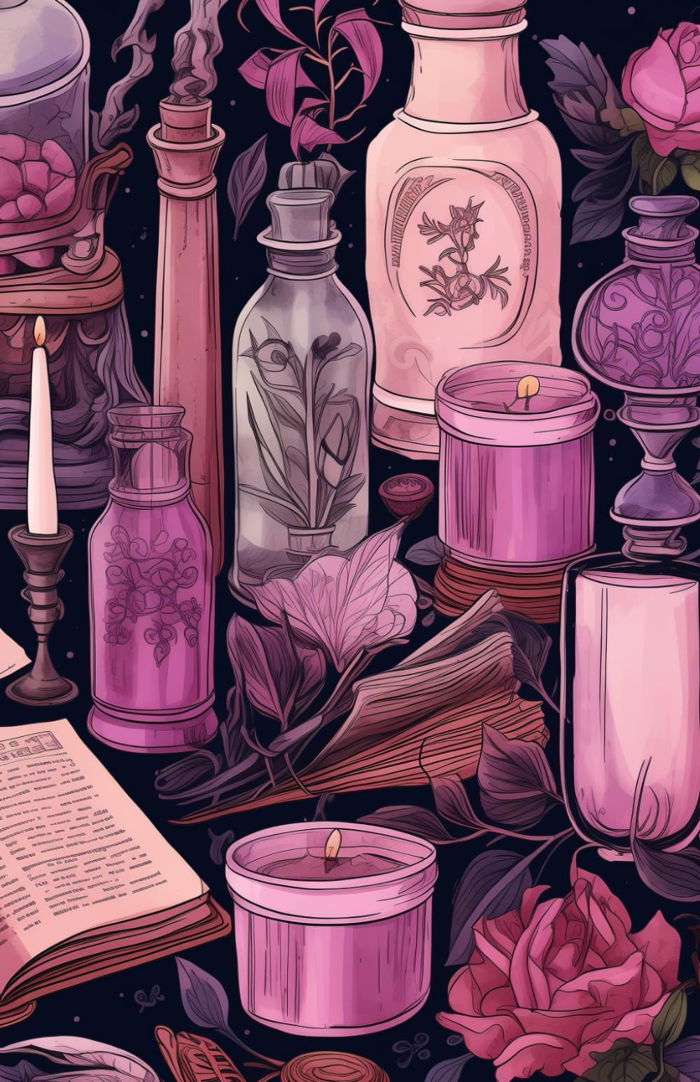 Rosy Dark Academia Notebook
