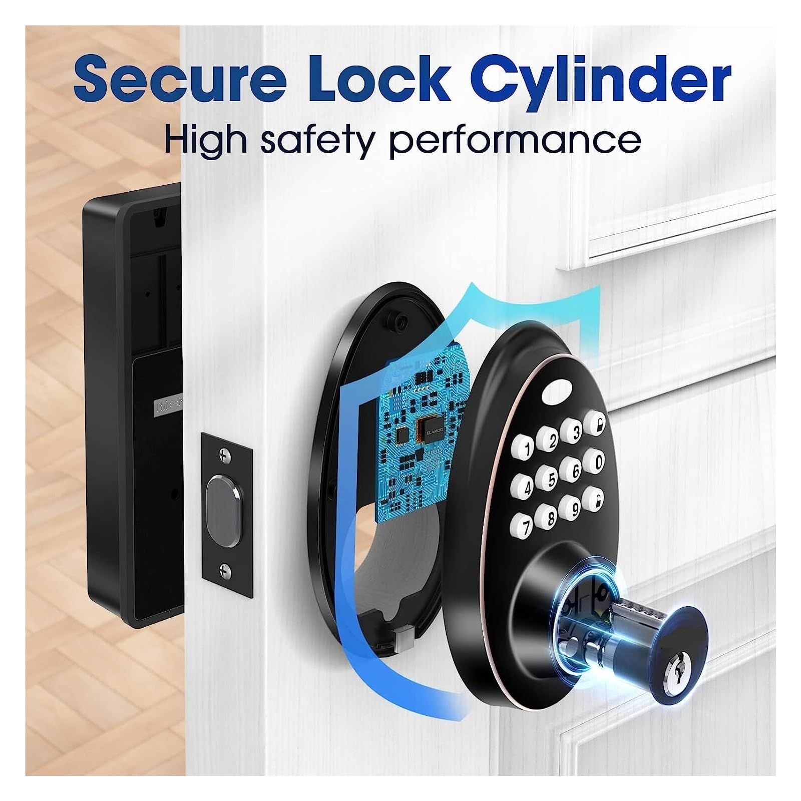 Smart Lock, Fingerprint Lock. Keyless Entry Door Lock, Smart Door Lock With Keypad, Smart Deadbolt, Auto Lock, 50 User Codes, Easy Installation