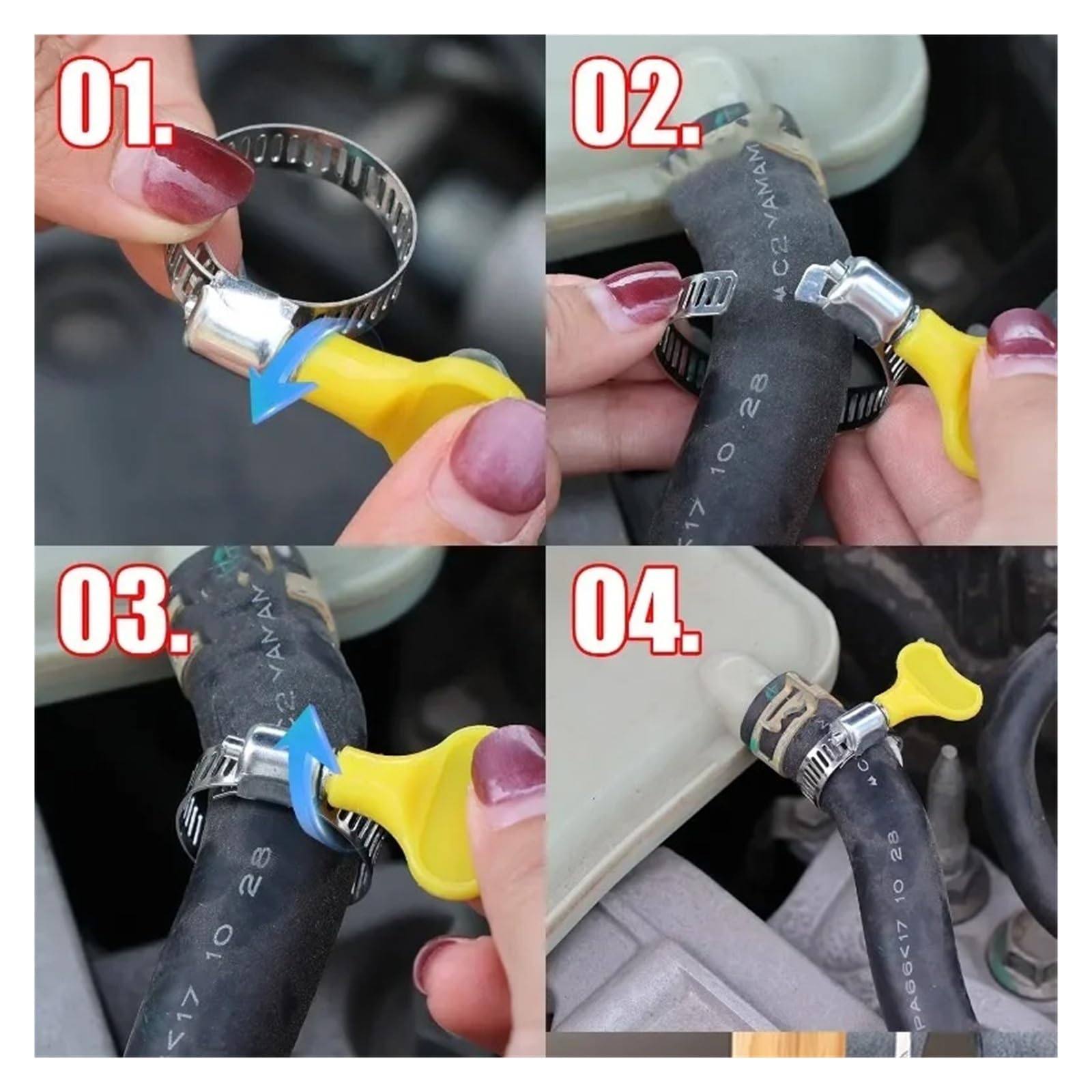 50-10 abrazaderas de manguera de acero inoxidable, clips de tubería ajustables, kit de herramientas para grifo de tubo, tuberías de agua, sujetadores surtido de accesorios (50 piezas)