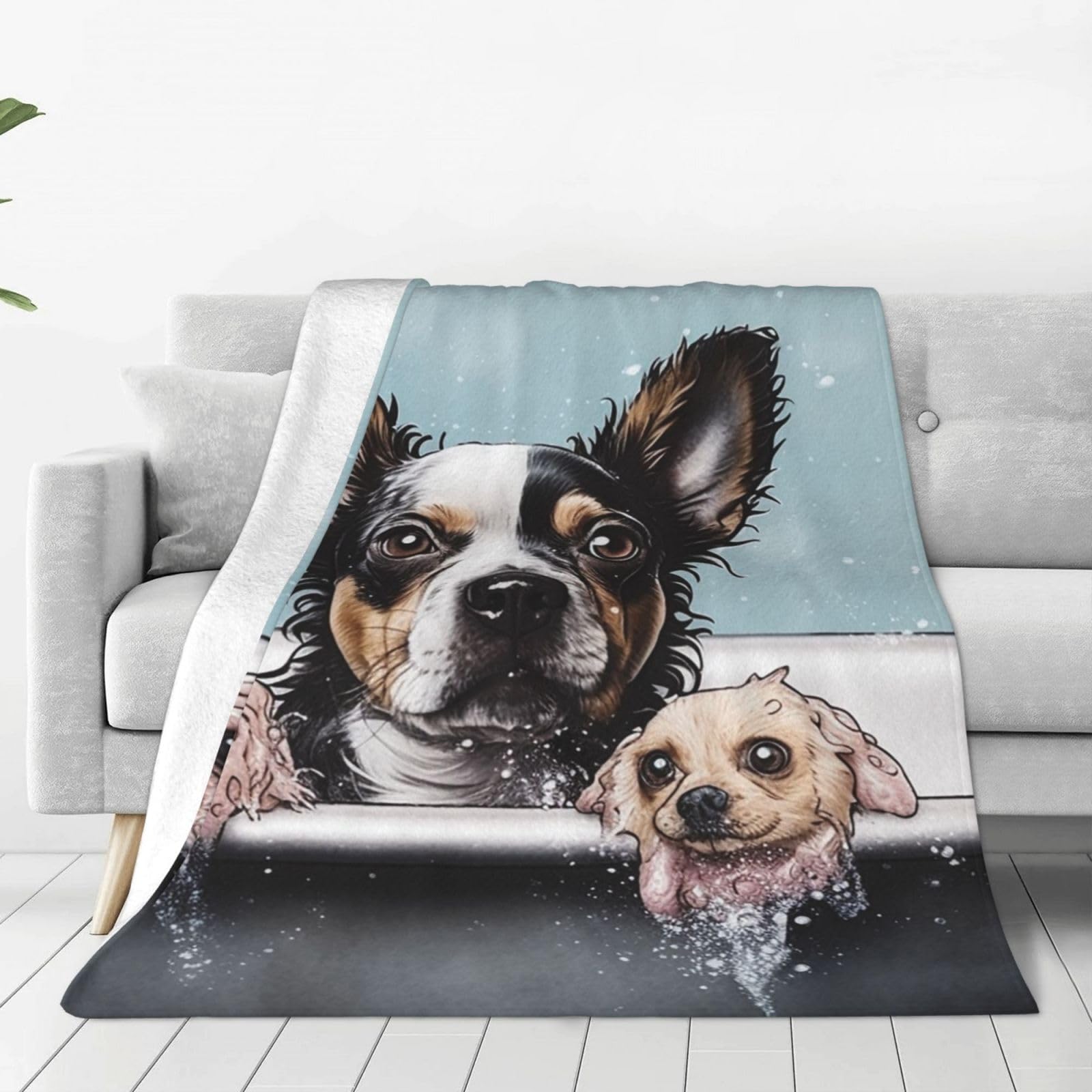 Couverture polaire grand format : dites adieu aux pieds froids sur le canapé avec ce plaid