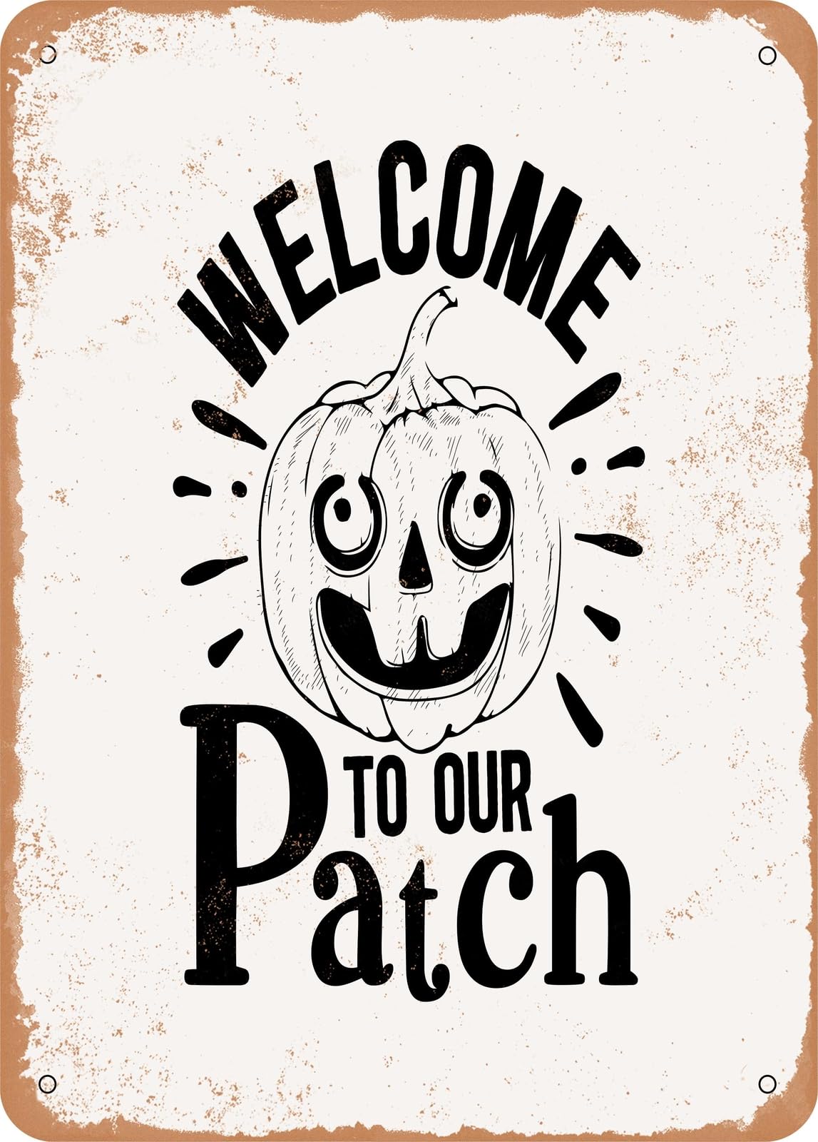 Miaomansenstore Metal Sign - Welcome To Our Patch0 - Vintage Rusty Look Home Decor
