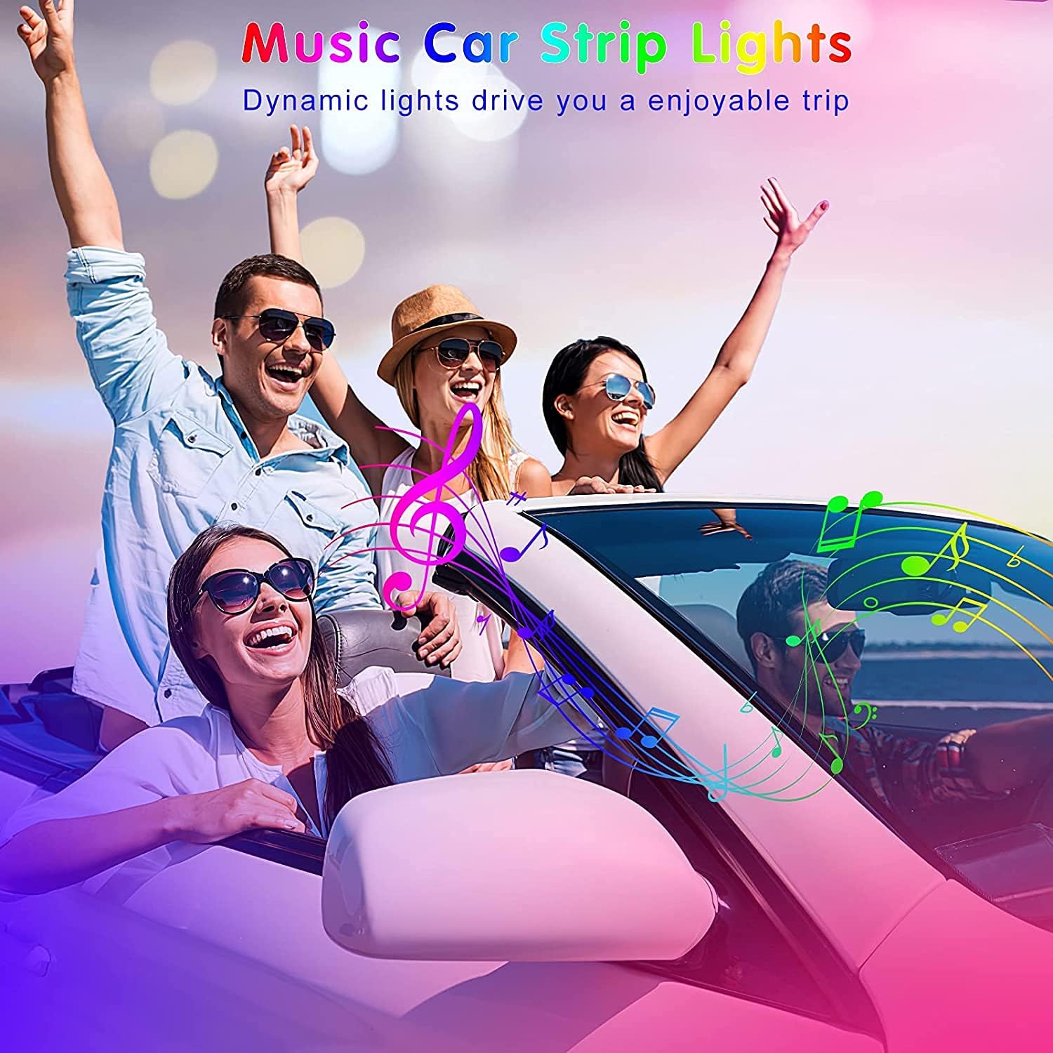 Interior Car Lights Keepsmile Car Accessories Car Led Lights APP Control with Remote Music Sync Color Change RGB Under Dash Car Lighting with Car Charger 12V 2A LED Lights for Car (RGB) : Automotive
