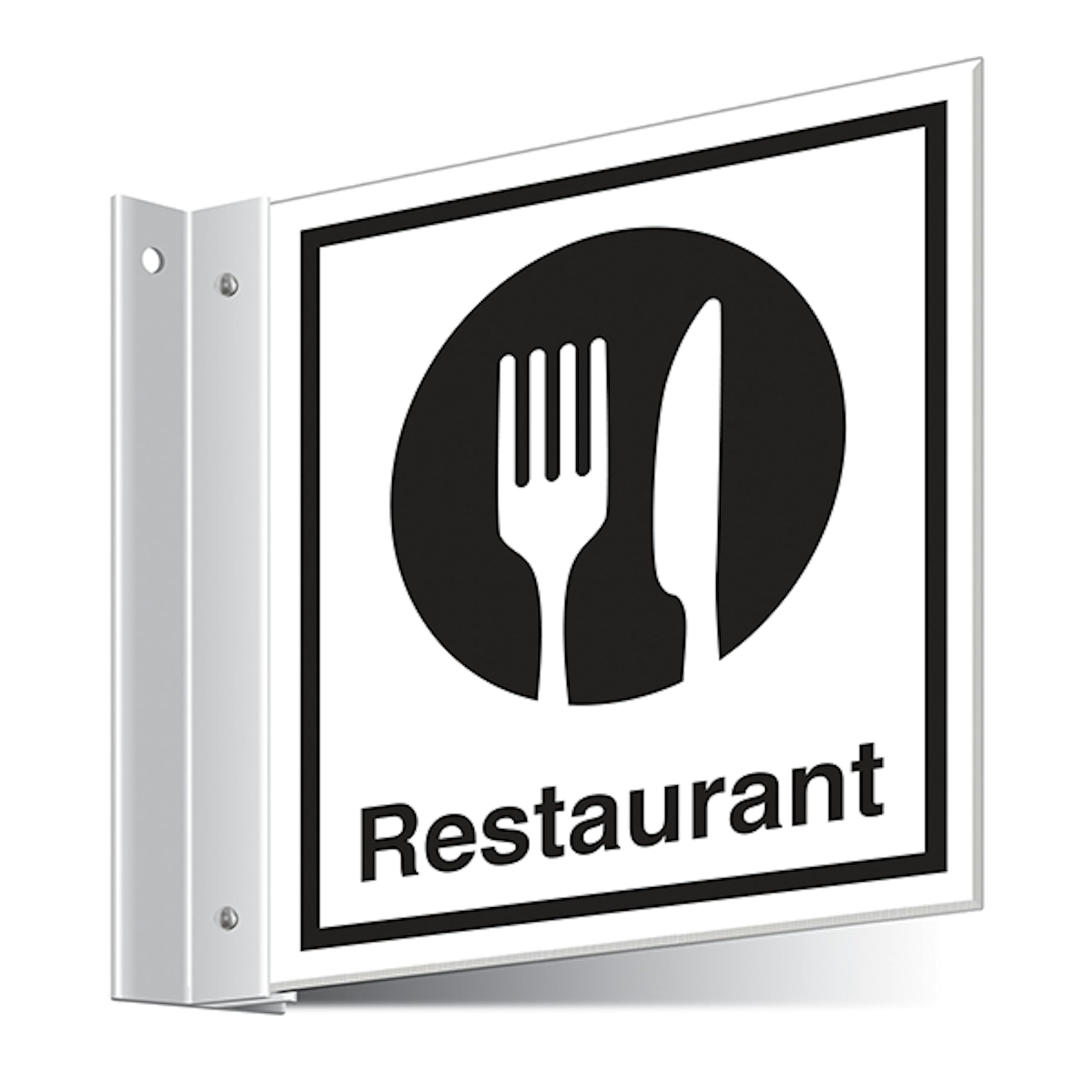 V Safety Restaurant Corridor Sign 150 x 150 mm - 3mm Indoor Palboard Safety Sign