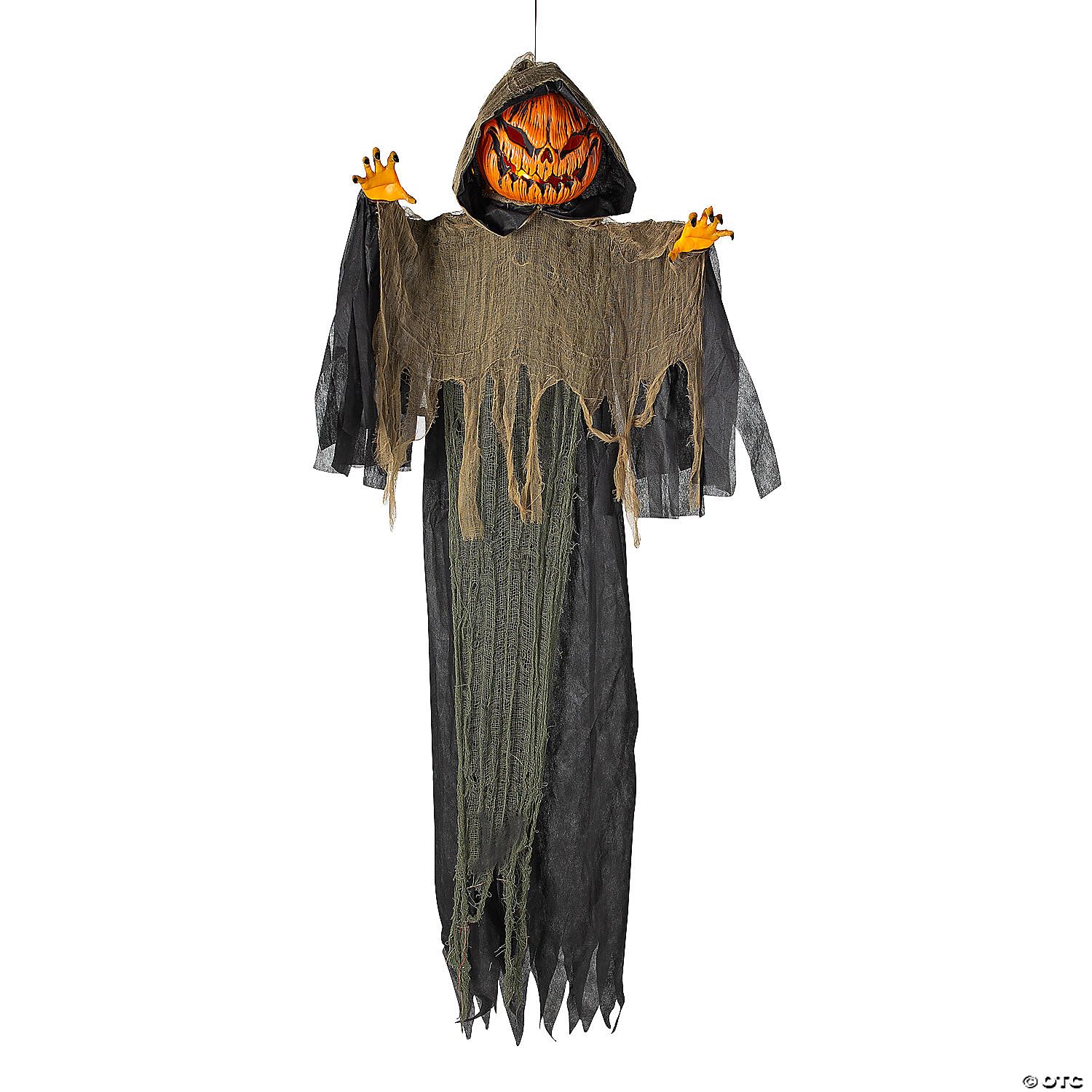 Amazon.com: Hanging Big Pumpkin Head Halloween Prop