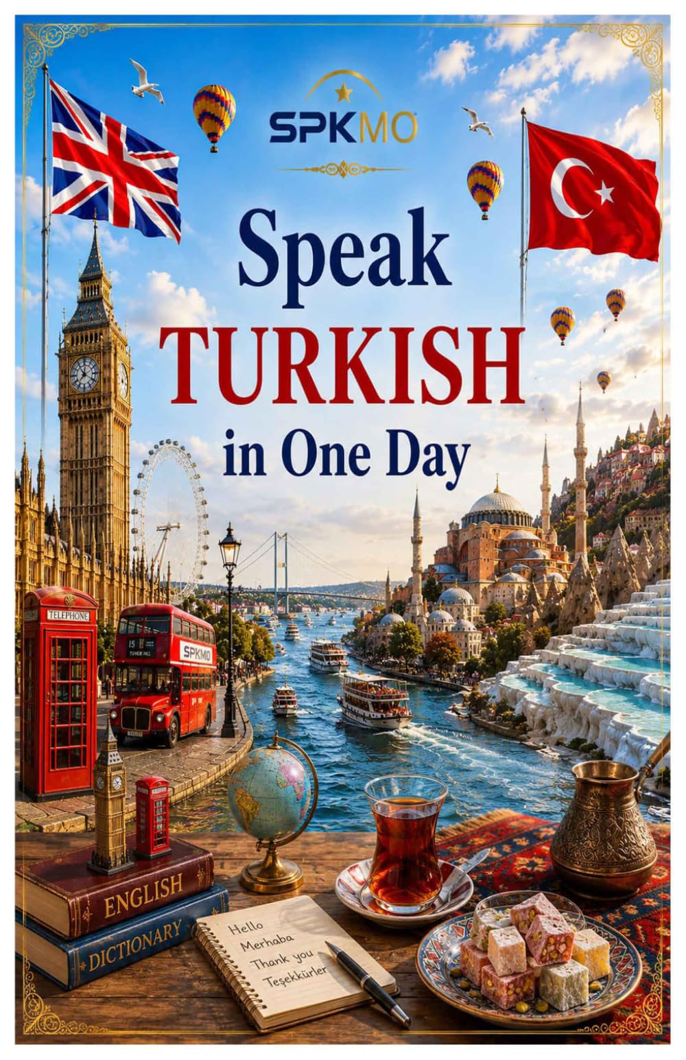 Speak Turkish in One Day: Easy Turkish Phrases and Daily Conversations for Travel, Hotels, Restaurants, Shopping and Exploring Turkey