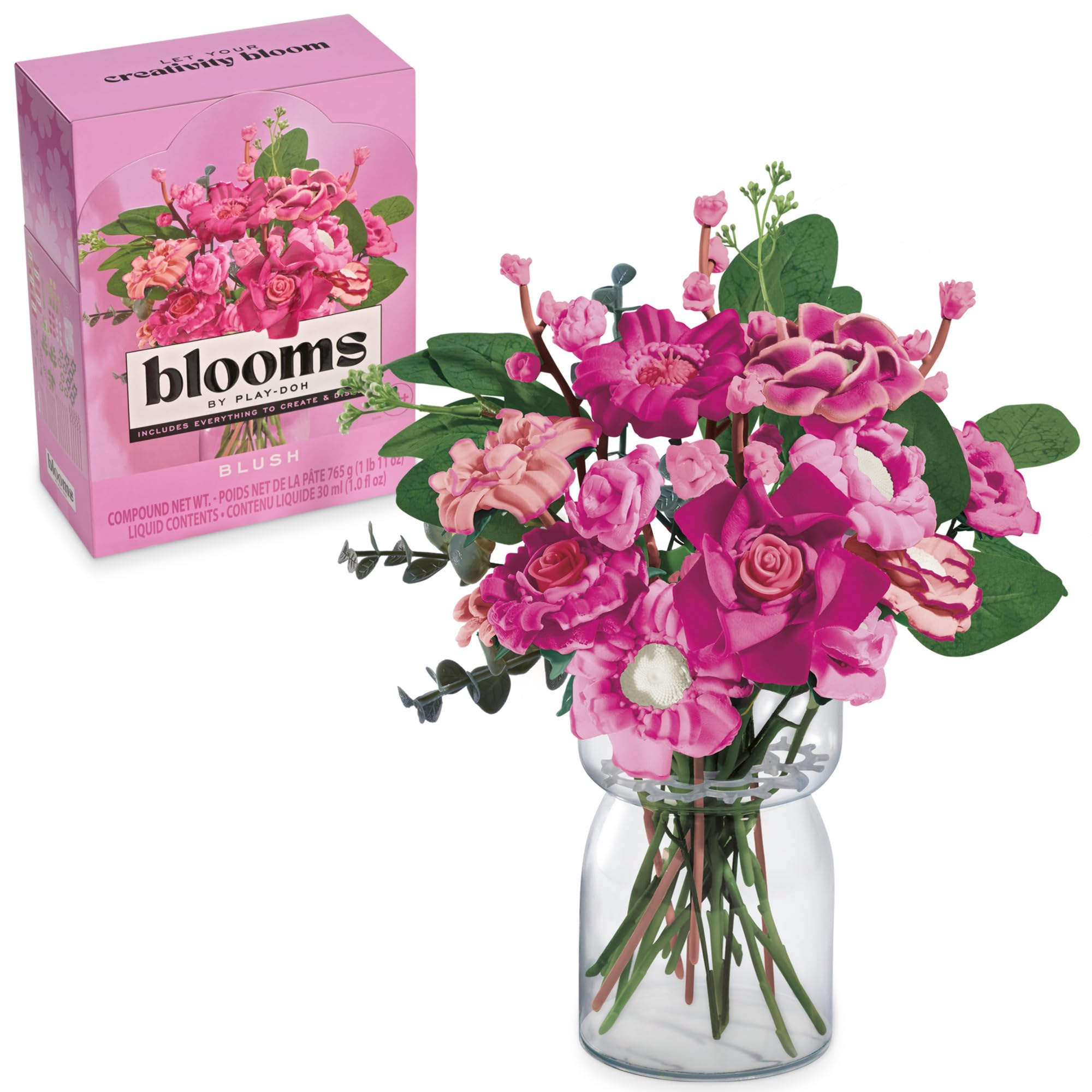 Play-Doh Blooms Blush Flower Bouquet Making Kit | Floral Crafts for Adults & Teens (Amazon Exclusive)