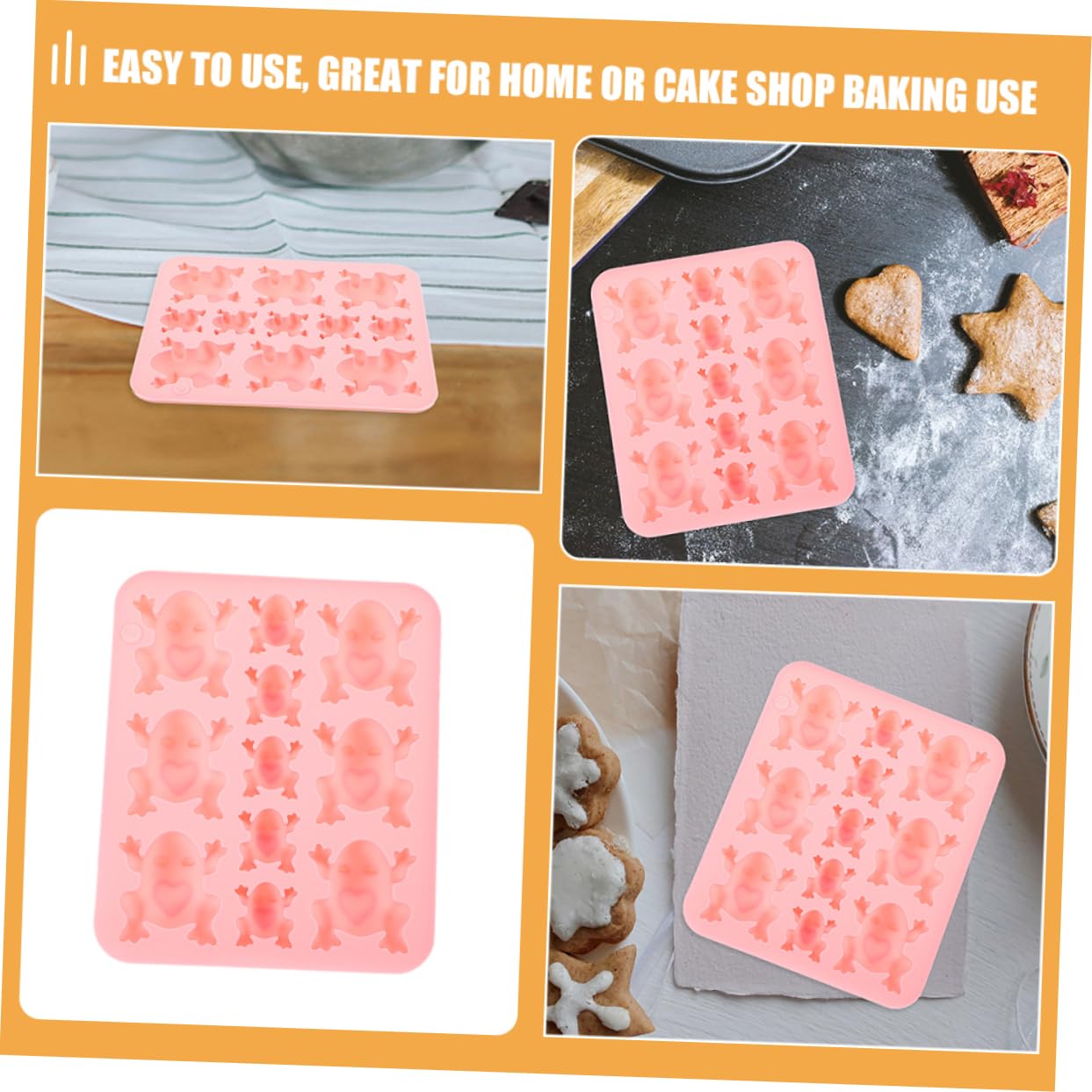 DOITOOL 4 Ensembles Moule Forme Pour Bonbons Gâteaux Pour Diy Cuisine Matériau Sûr Durable Coloris 2 Pièces * 4