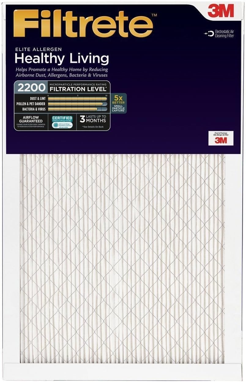 Filtrete Elite Allergen Reduction 16 x 25 x 1 HVAC Air Filter, 3-Pack