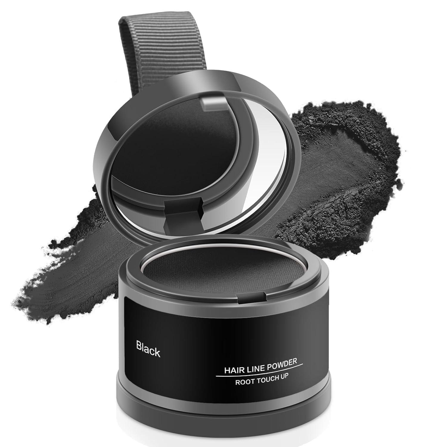 Hairline Powder Root Touch Up for Thinning Hair, Black Hair Loss Concealer and Scalp Shadow with Brush, 4 gm-image-41