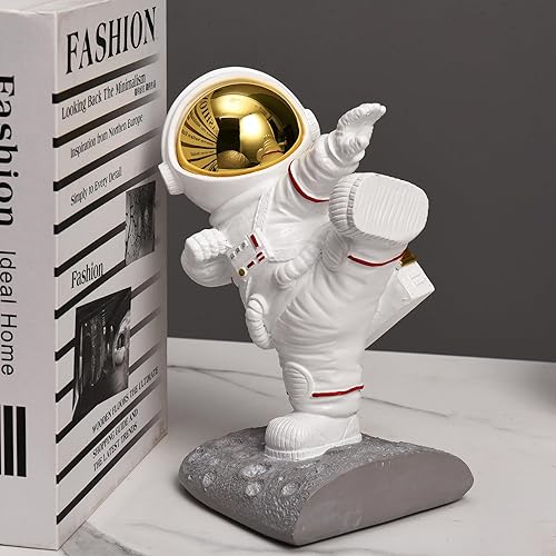 Miniatura 7 de Extremos de libros para estantes decorativos, tapón de estantería de astronauta mejorado, soportes de resina para libros, sujetalibros resistentes