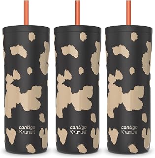 Contigo 3 Pack Streeterville 2.0 Stainless Steel Tumbler with Straw, 24oz