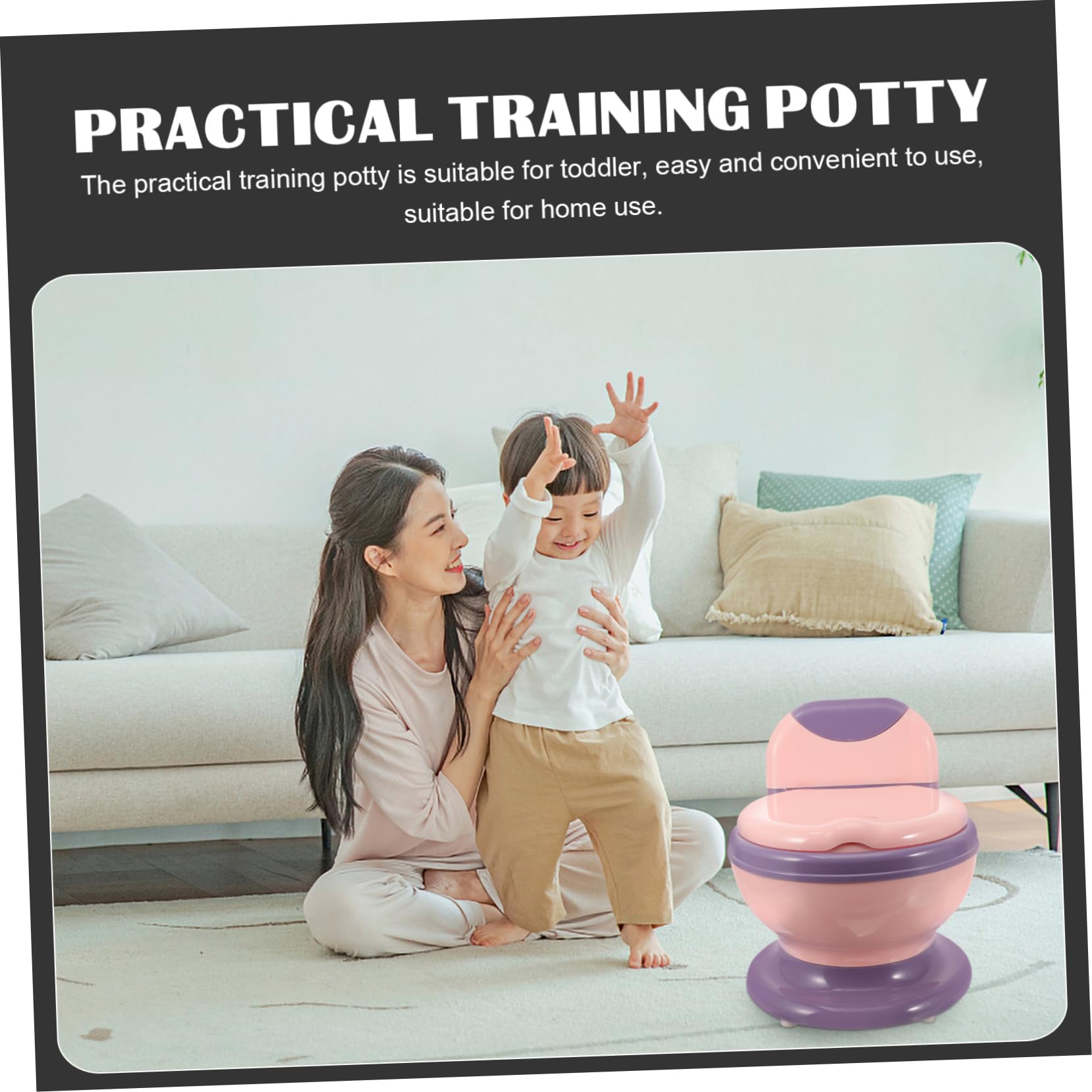Holibanna Toilette per vasino infantile piccoli ragazzo portapotty vasini per servizi igienici per l'addestramento dei articoli per neonati plastica rosa