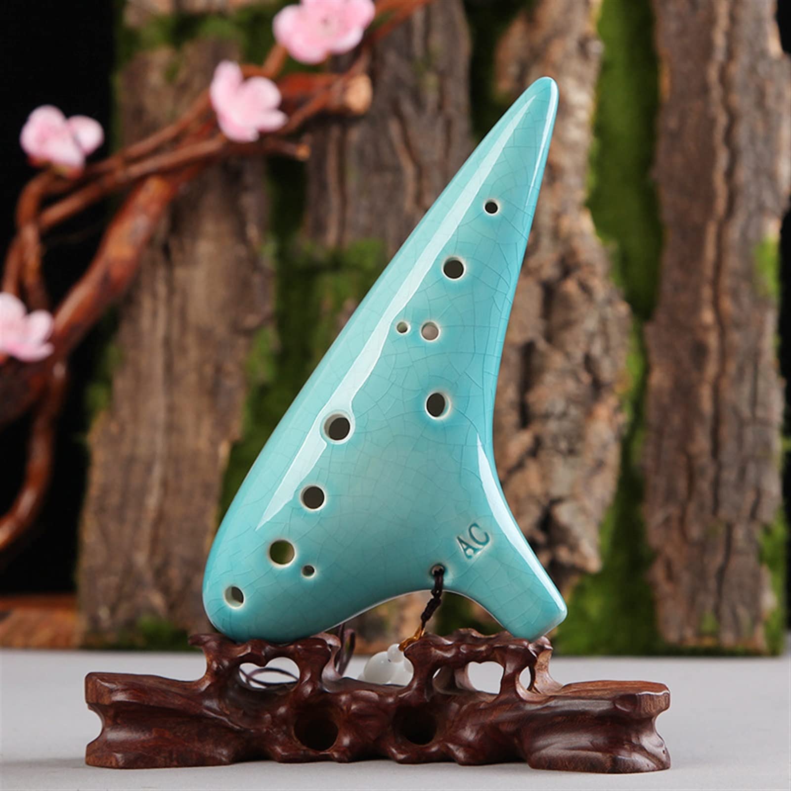Débutants ocarina Ocarina Professionnel Instrument De Musique 12 Trous Alto C-tone Céramique Ocarina Fissure Verte Glaçure Étudiant Ocarina ocarina instrument de musique