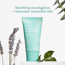 Frida Baby No-Mess Vapor Rub, Baby Vapor Rub for Chest, Neck, Back + Foot, Non-Medicated, Petroleum-Free, Hands-Free Applicator Tube, Non-Staining, Soothing Eucalyptus & Lavender for Sleep