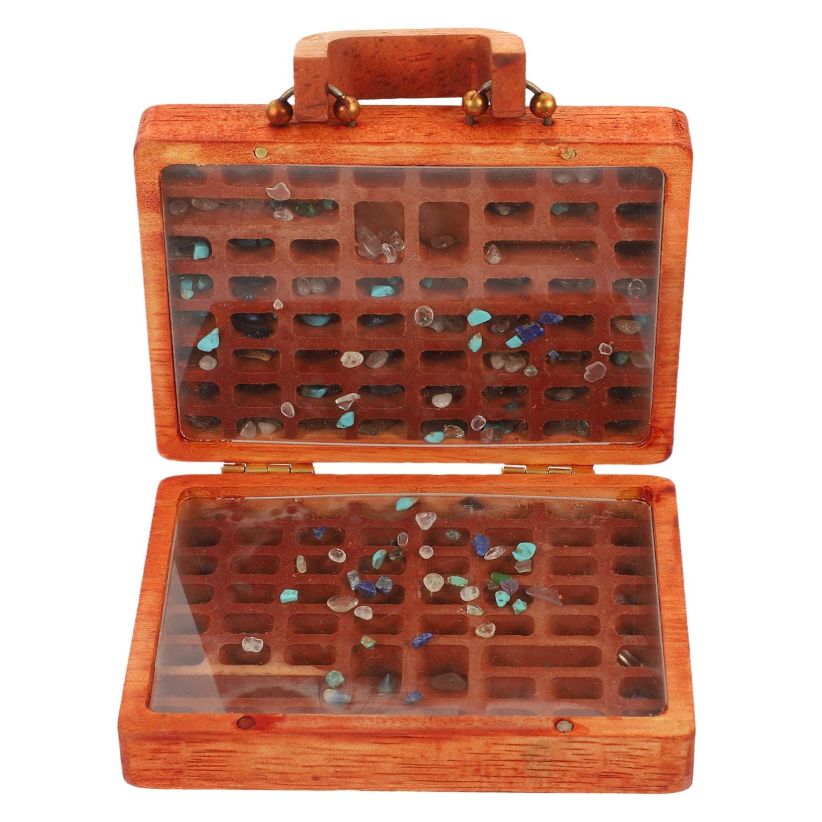 Amazon.co.jp: Luxshiny 木製収納ボックス 石や鉱物のコレクション用 小物収納 ディスプレイケース 宝石 コイン ジュエリー用  取っ手付き : ホーム＆キッチン