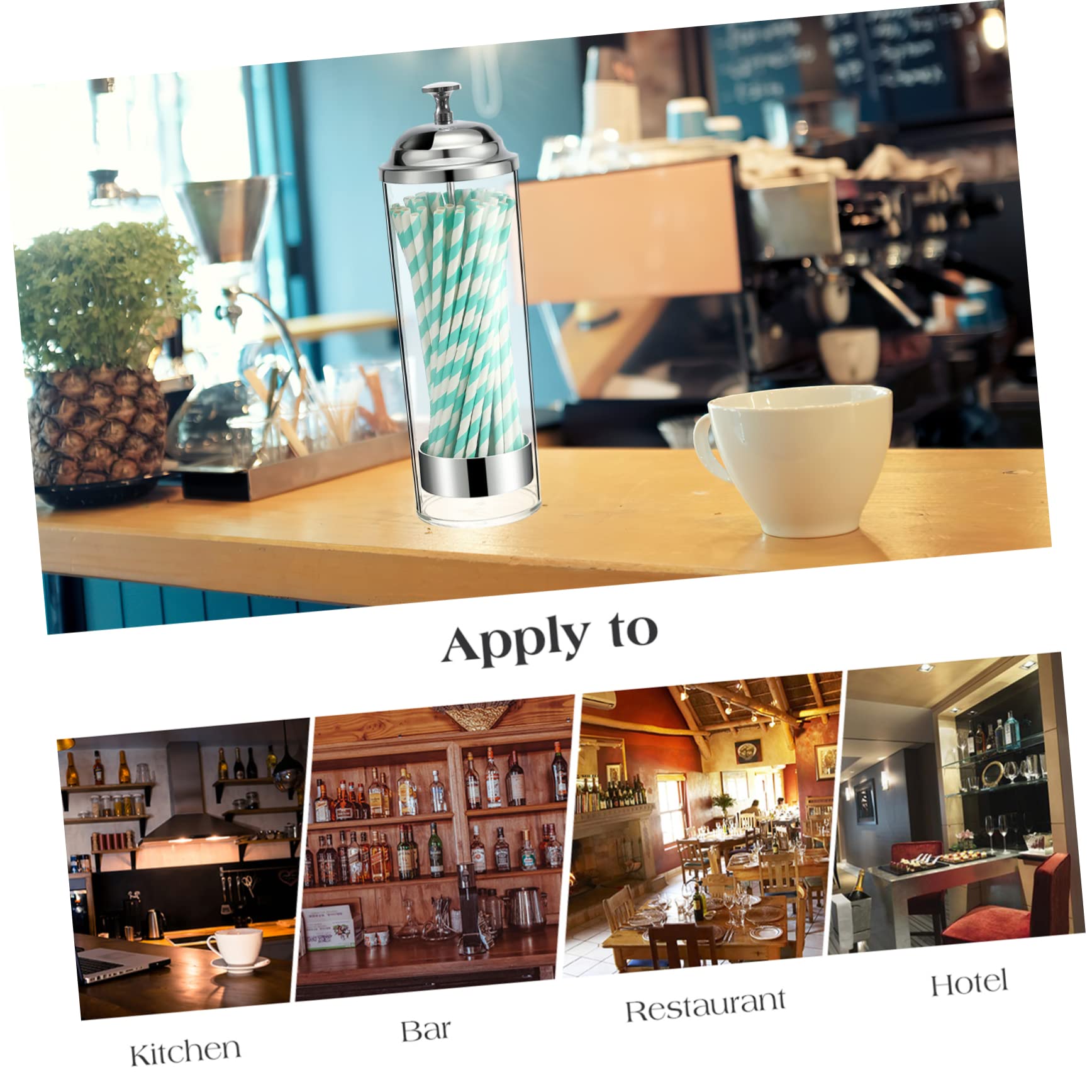 OHPHCALL Premium Straw Storage Bucket Holder Modern Design Space-saving for Kitchen Home and Office