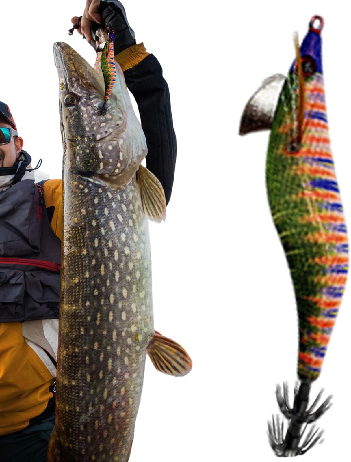 Squid Jig Glow, Glow Squid Lure - Saltwater Bait - Fluorescent Artificial Fishing Lure, Realistic Freshwater Fish Tools for Sea River