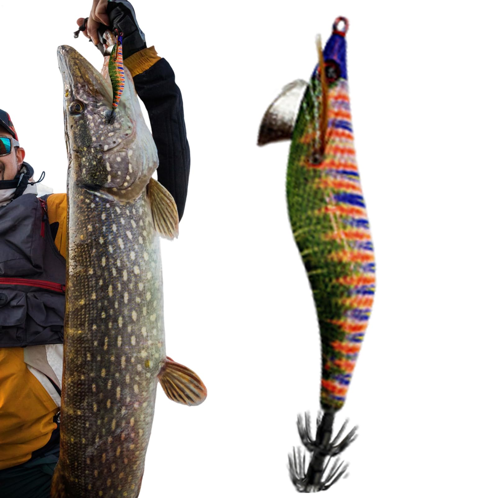 Squid Jig Glow, Glow Squid Lure - Saltwater Bait - Fluorescent Artificial Fishing Lure, Realistic Freshwater Fish Tools for Sea River