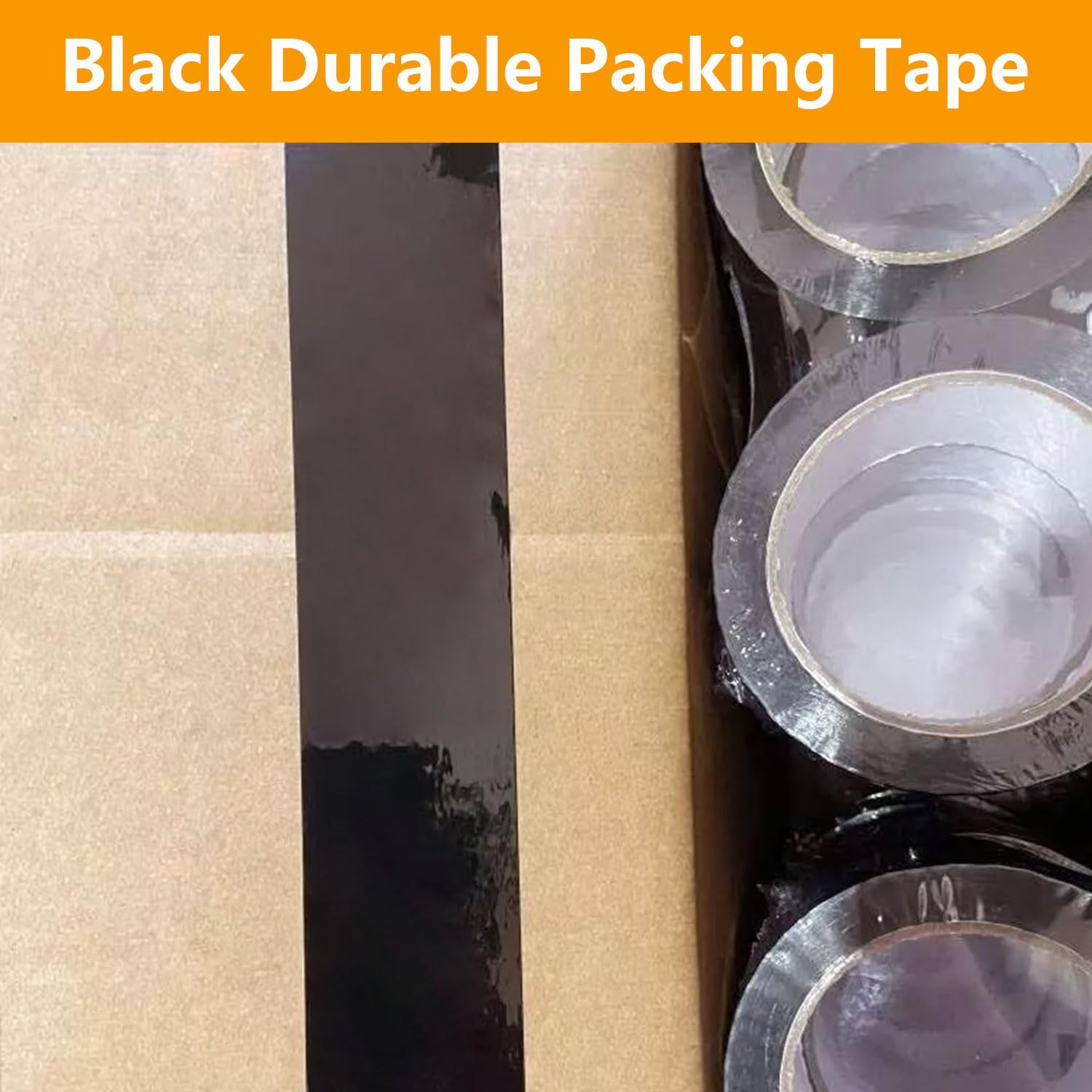 Heavy Duty Packing Tape 36 Rolls 3960 Yards Total, Each 2in x 110Y x 2mil Strong Adhesive, Tear-Resistant for Moving, Shipping，Sealing and Packaging Tape, Black