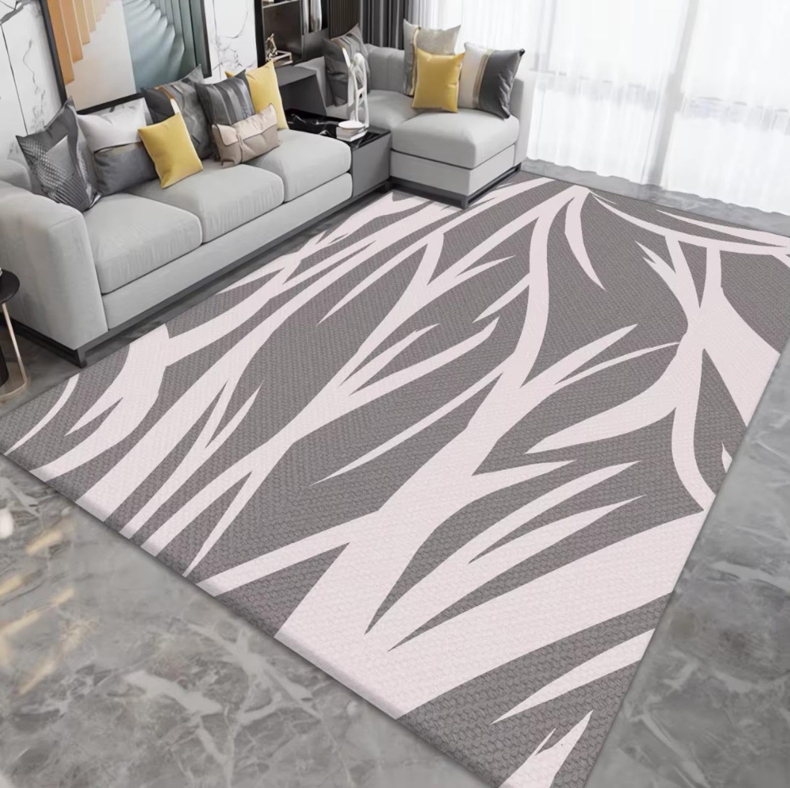 Alfombra de dormitorio elegante para crear un rincón de lectura luminoso y cómodo