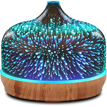 Amazon Com Essential Oil Diffuser 3d Glass 200ml Galaxy Premium Ultrasonic Aromatherapy Oils Humidifier With Amazing Led Lights Handy Auto Shut Off Function Large Water Tank Beauty