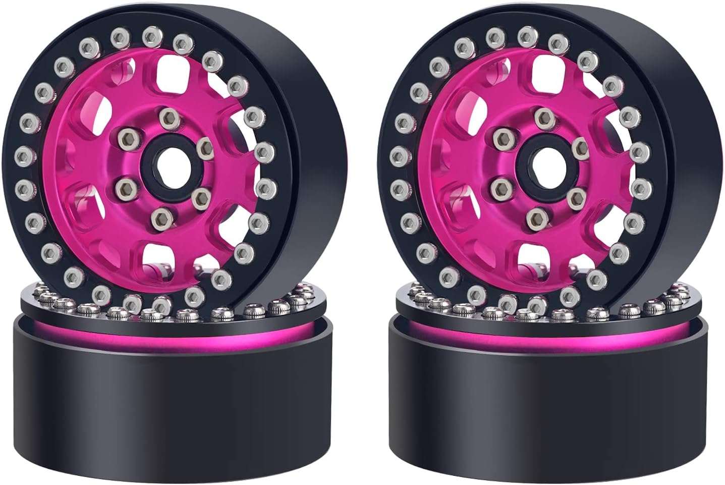 4PCS Aluminum 1.9 Inch High Mass RC Beadlock Wheel Hubs for 1/10 RC Crawler TRAXXAS TRX4 TRX6 Axial SCX10 90046 SCX10 III AXI03007 Tamiya MST