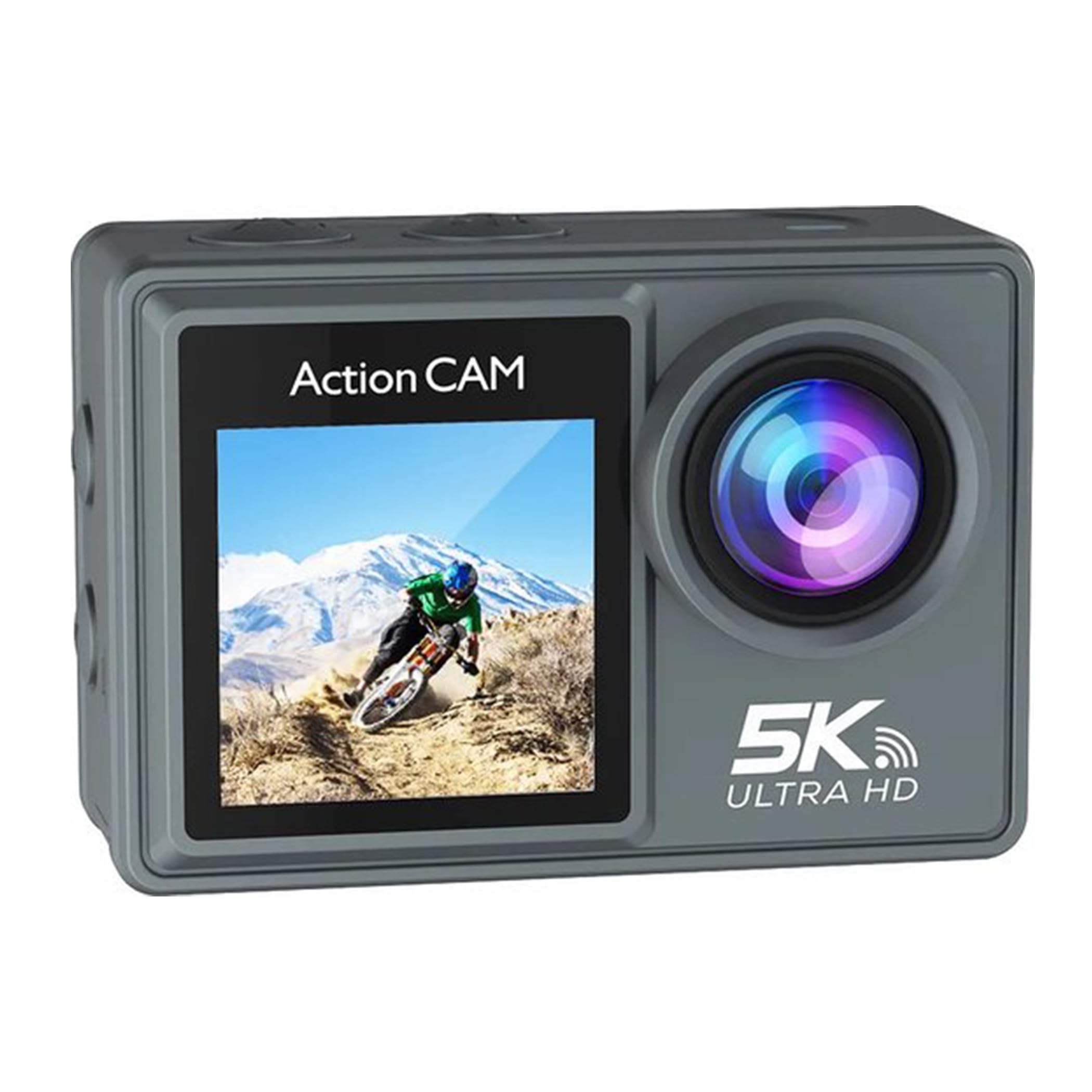 Lipa AT-M40R 5K Action Kamera IPS Wifi - Action Kamera wasserdicht - IMX Sensor - 21 Zubehör- 5K Auflösung - Dual Screen - Mic Anschluss USB - SD bis zu 256 GB - Fernbedienung -4K 60 FPS - EIS