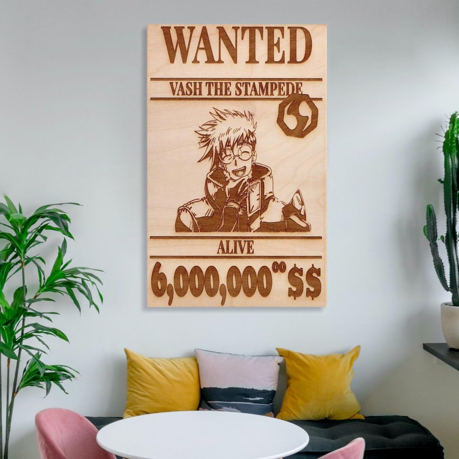 Trigun Vash The Stampede Wanted Poster Artworks Canvas Poster Room