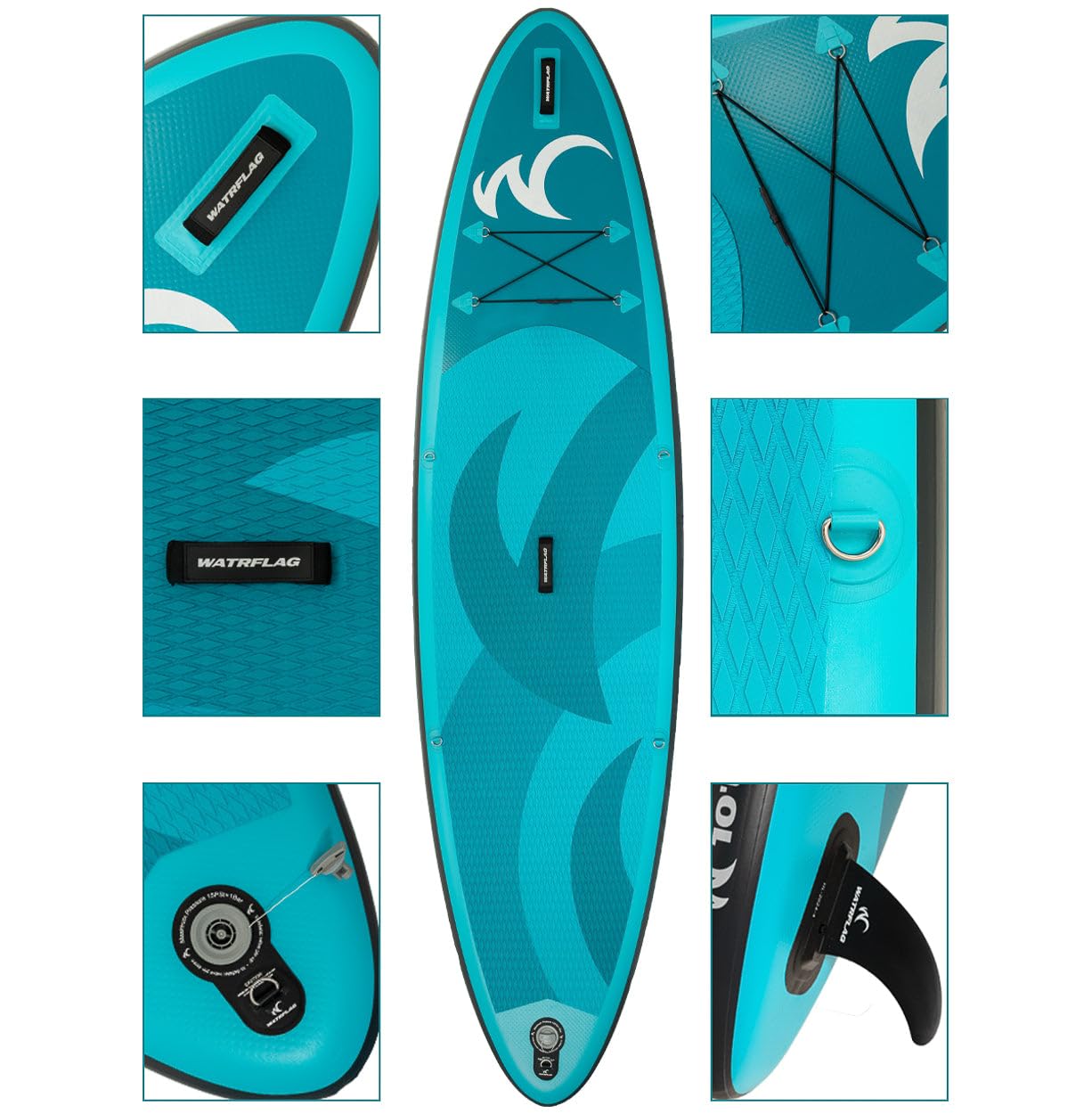 Premium SUP Board WATRFLAG Glide 10'6" Allround + EXTRA Kajak Set