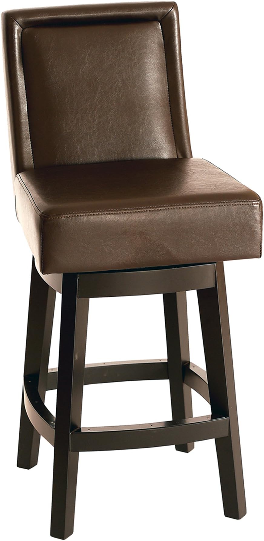 Armen Living Wayne 30" Swivel Barstool, Black, Brown