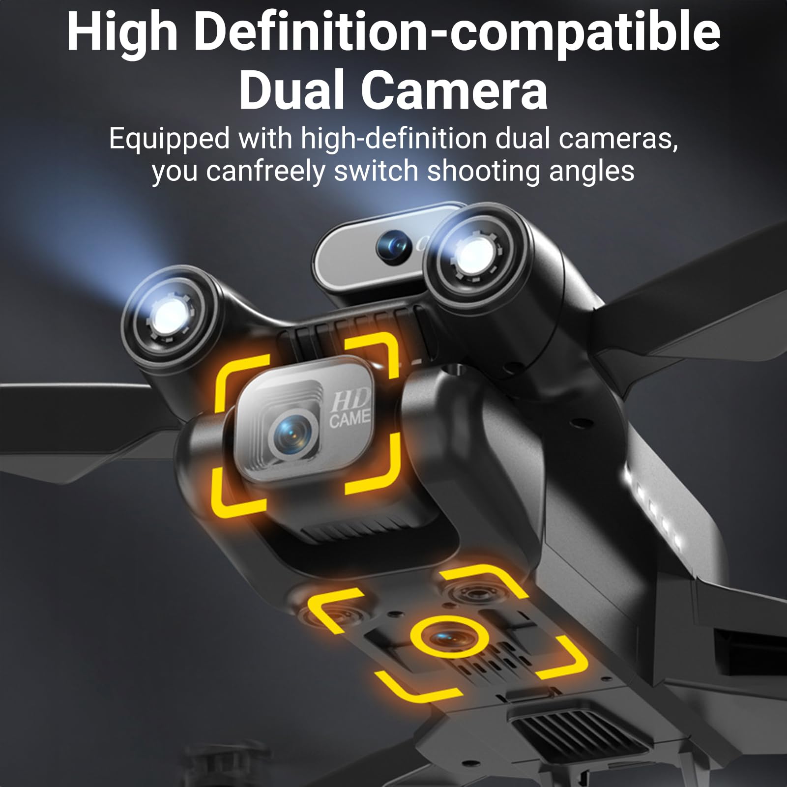 Drohne mit Kamera 4K - RC Faltbare FPV Quadcopter mit 2 Batterien, 22 Min Flug, Bürstenloser Motor, Follow-Me/Rückkehr, RC Quadrocopter für Anfänger Erwachsene (Schwarz)
