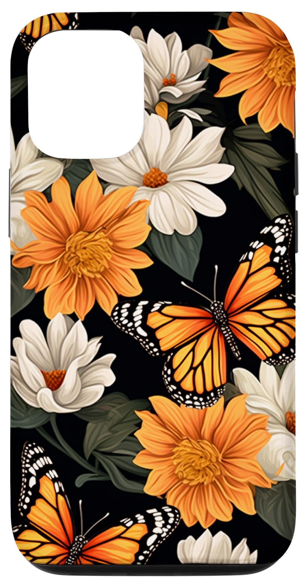 iPhone 13 Pro Monarch Butterfly Flower Case