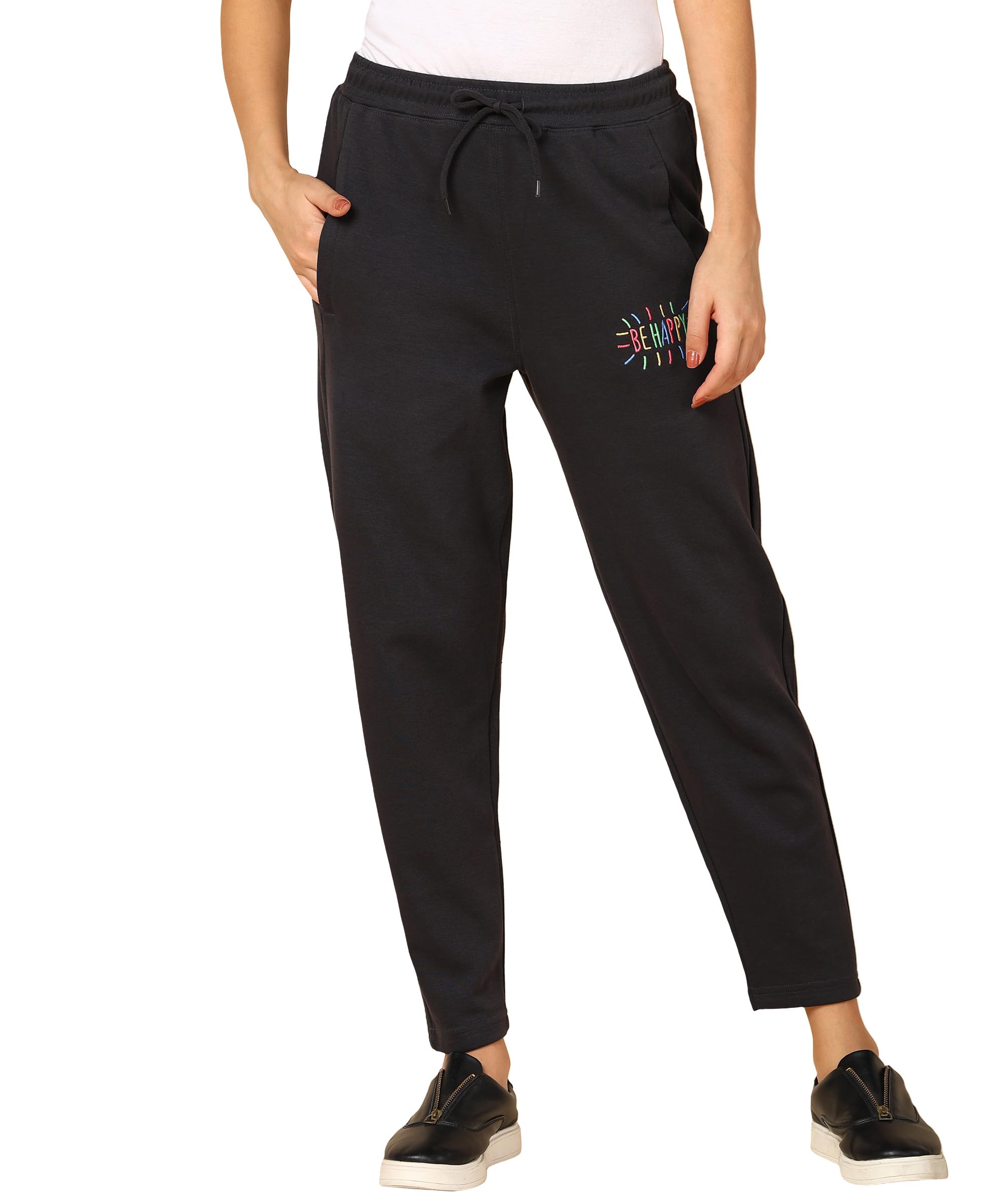 alan jones clothing Women's Solid Comfort Fit Cotton Joggers Track Pant-picture-28