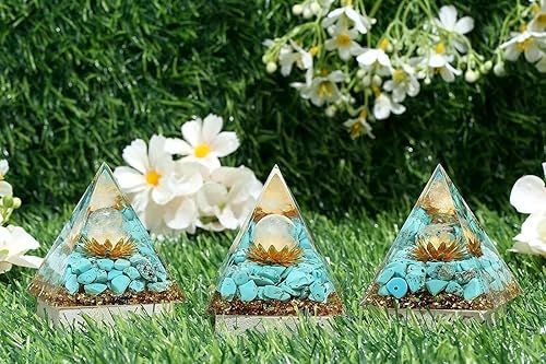 Miniatura 9 de LAIDANLA Pirámide de orgón de amatista, cristales curativos, pirámide de orgonita, flor de la vida, energía positiva, pirámide de piedras preciosas