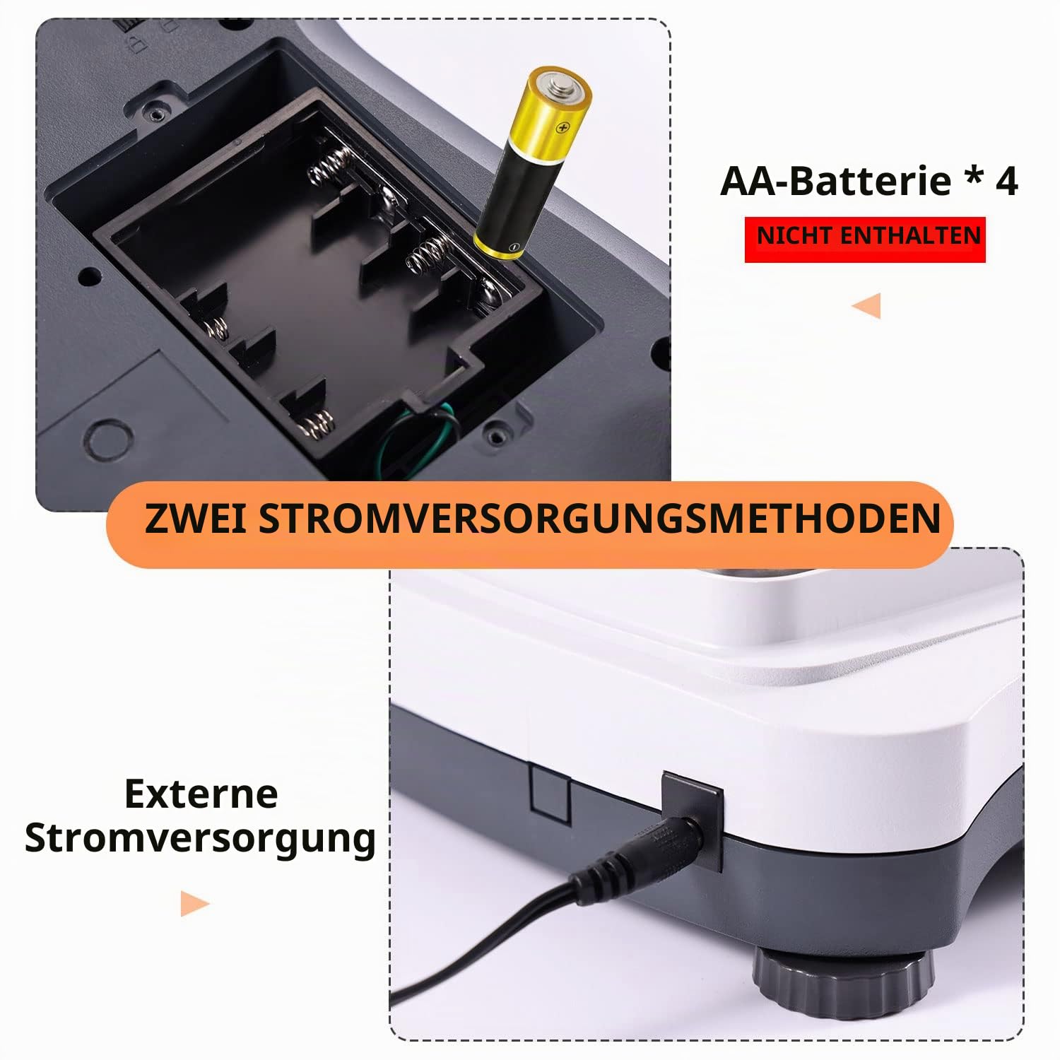 WELLiSH Präzisionswaage 2000gx0.01g Digitale Analysenwaage Elektronische Waage mit LCD-Anzeige