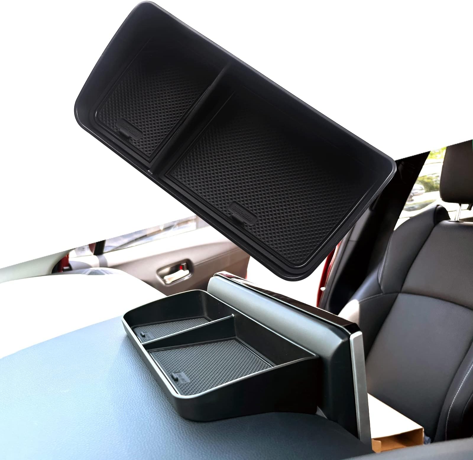 smabee Dashboard Storage Tray Compatible with Toyota Corolla 2019-2022 Center Console Display Box Hidden Tray Behind Screen Car Accessories Organizer